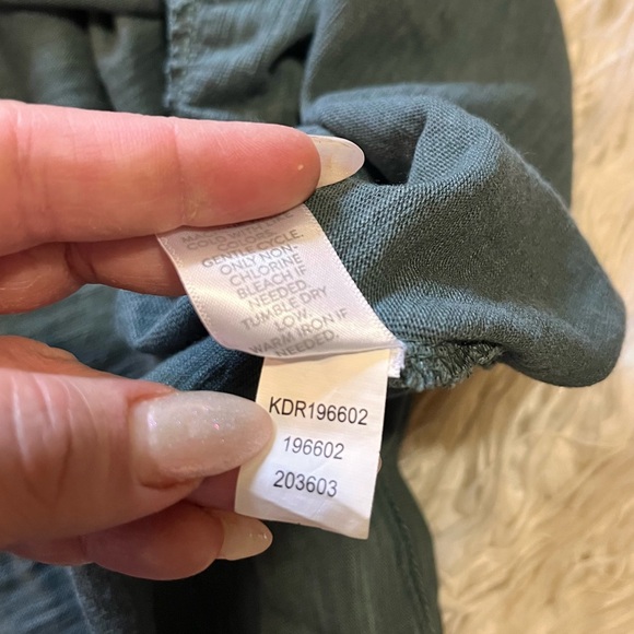 J. Jill Fatigue Green Tiered Sleeveless Midi Maxi Dress Womens size small petite - Picture 9 of 11